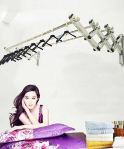 Giàn phơi thông minh gắn tường inox 68B
