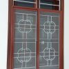 Cửa lưới chống muỗi 2 cánh dạng lùa màu vân gỗ