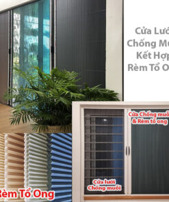 7-cửa lưới chống muỗi kết hợp rèm tổ ong